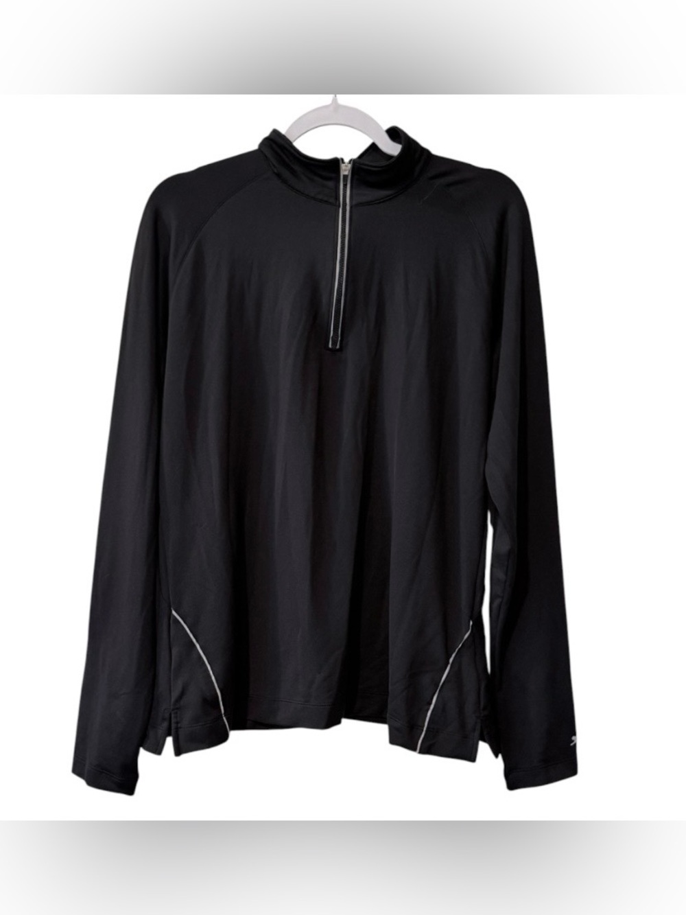 Slazenger women’s Large long sleeve quarter-zip black lightweight athletic shirt